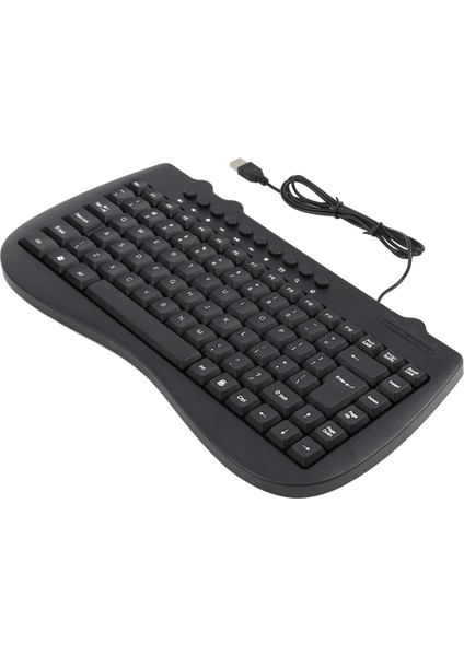 KB-301B Mini Kablolu Klavye, Ingilizce Sürüm Siyah (Yurt Dışından)