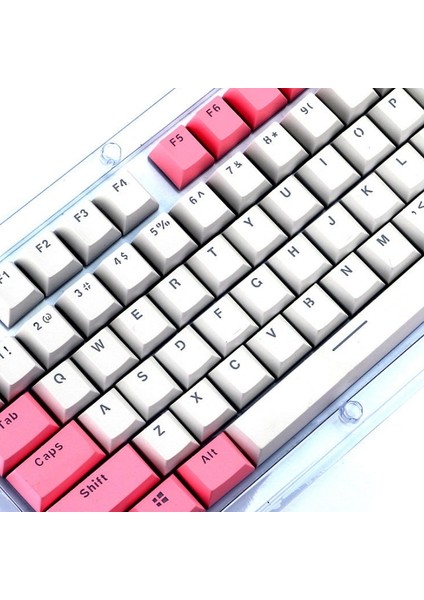 104-TUŞU Iki Renkli Kalıp Şeffaf Pbt Keycap Pembe (Yurt Dışından)