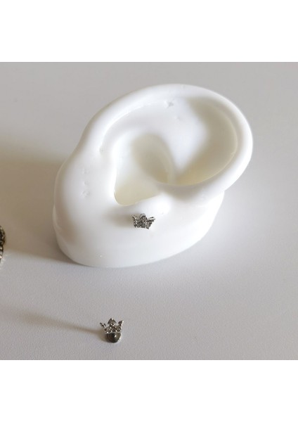 Cerrahi Çelik Küçük Taç Piercing /bar Uzunluğu 6mm