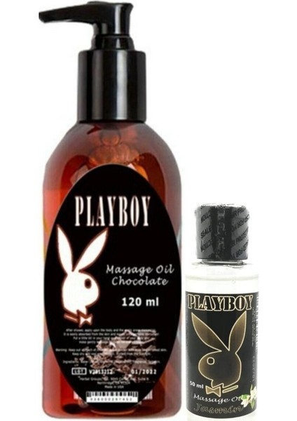 Aromaterapi Çikolata Massage Oil 120 ml + Jasmin Aromalı Massage Vücut Masaj Yağı 50 ml
