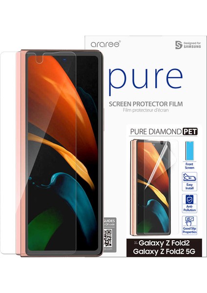 Samsung Galaxy Z Fold 2 Araree Pure Diamond Pet Ekran Koruyucu