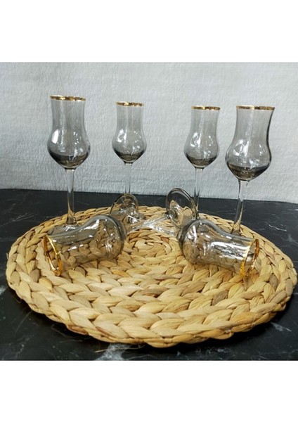 Grappa 6 Kişilik Kahve Yanı Cam Su Bardağı Seti - Kadeh