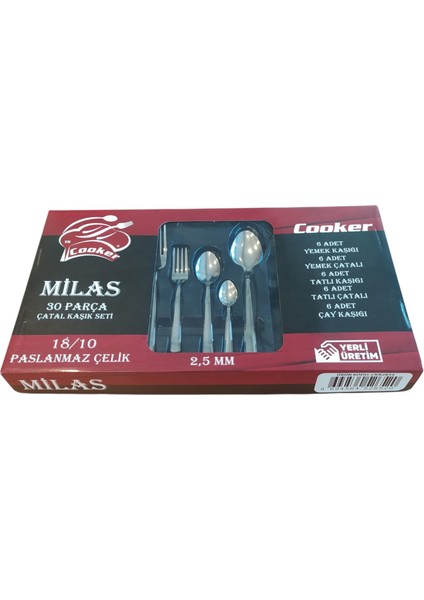 Milas Çatal Kaşık Seti 30 Parça CRK2854 6520