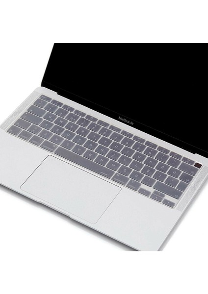 Macbook Air 13 Inch 2020 A2337 M1 Işlemcili Türkçe Q Silikon Klavye Koruyucu Şeffaf