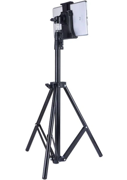 160 cm Teleskopik Katlanabilen 4-11 Inç Uyumlu Telefon ve Tablet Tutucu Tripod