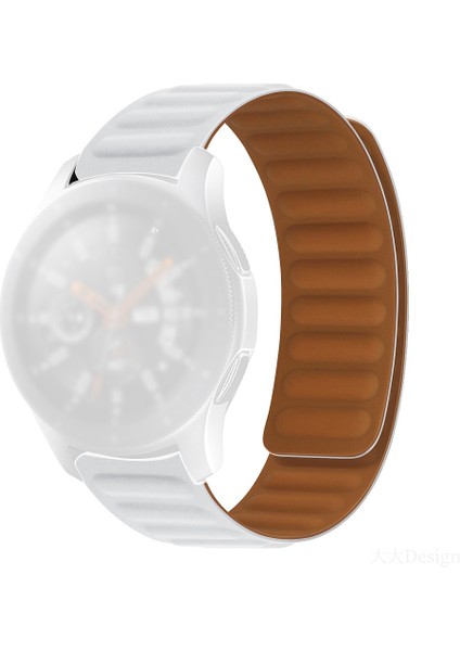 puluz Huawei Watch Gt2 Için Silikon Manyetik Kayış - Beyaz (Yurt Dışından)