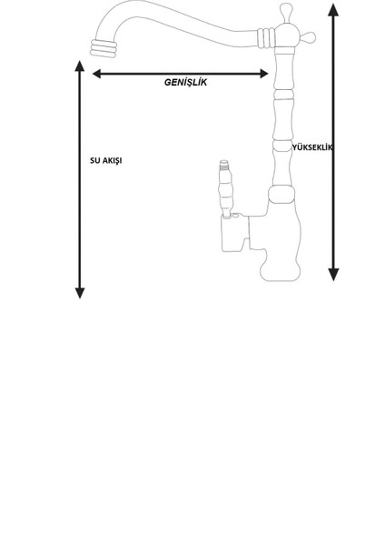 Osmanlı Desenli Rustik Lavabo Bataryası Antik