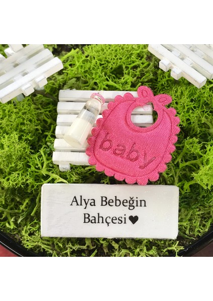 Kişiye Özel Tasarım Siyah Chamaedorea Elegans Serisi Kız Bebek Bahçesi fiyatları