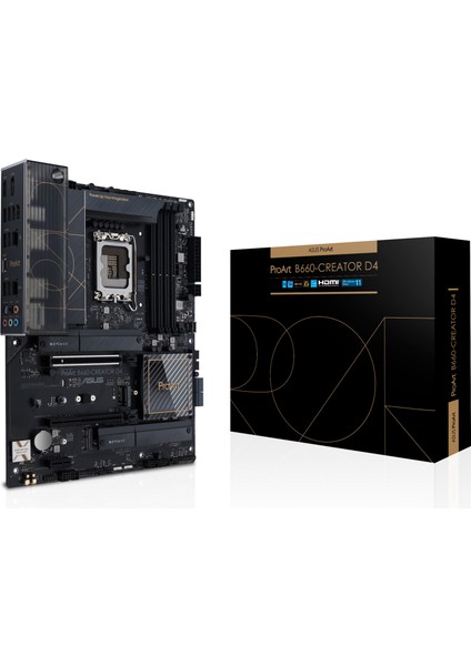 Proart B660-Creator D4 Intel B660 Lga1700 DDR4 5333 Hdmı 3X M2 Usb3.2 Aura Rgb Com 2.5Gbit + Gbit Lan Atx (Proart B660-Creator D4) Anakart