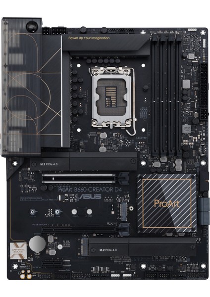 Proart B660-Creator D4 Intel B660 Lga1700 DDR4 5333 Hdmı 3X M2 Usb3.2 Aura Rgb Com 2.5Gbit + Gbit Lan Atx (Proart B660-Creator D4) Anakart