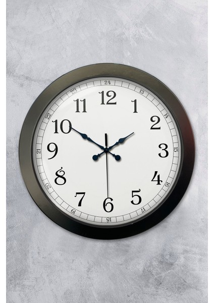 36 cm Siyah Metal Klasik Duvar Saati