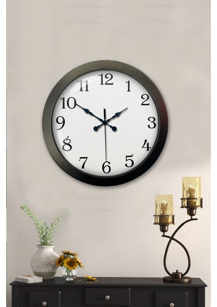 36 cm Siyah Metal Klasik Duvar Saati fiyatları