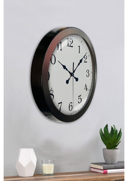 36 cm Siyah Metal Klasik Duvar Saati fırsatları
