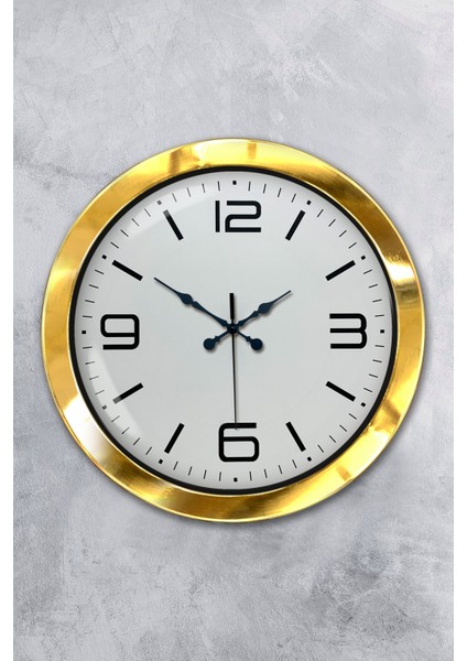 36 cm Gold Metal Klasik Duvar Saati