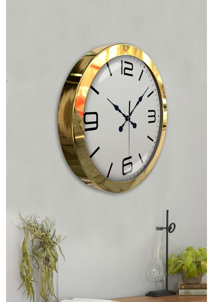 36 cm Gold Metal Klasik Duvar Saati fırsatları