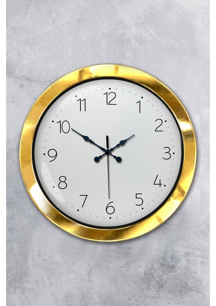 36 cm Gold Metal Klasik Duvar Saati