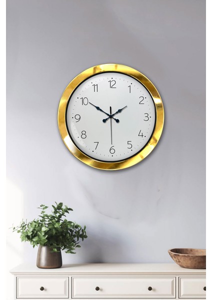 36 cm Gold Metal Klasik Duvar Saati fiyatları