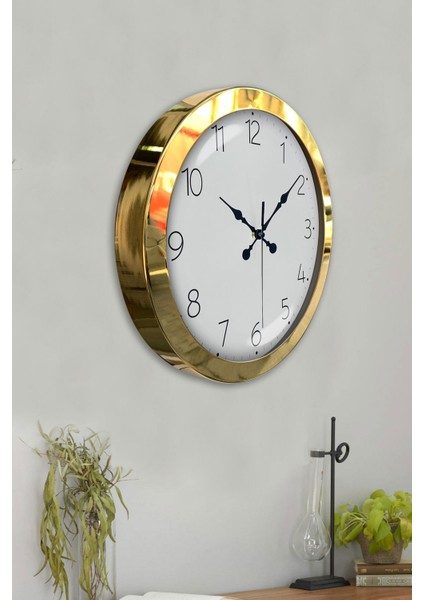 36 cm Gold Metal Klasik Duvar Saati fırsatları
