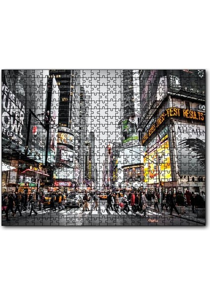 Büyükşehir Karmaşası ve Insanlar 255 Parça Puzzle Yapboz Mdf (Ahşap)