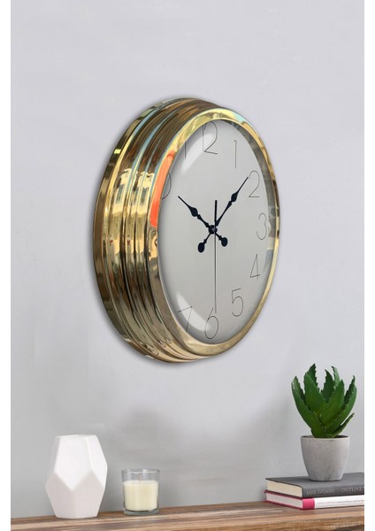 40 cm Gold Metal Modern Duvar Saati fırsatları
