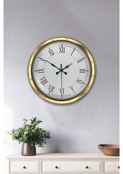 40 cm Gold Metal Retro Duvar Saati