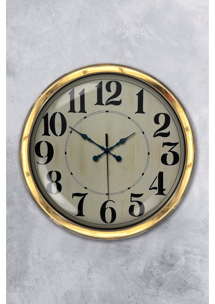 40 cm Gold Metal Retro Duvar Saati