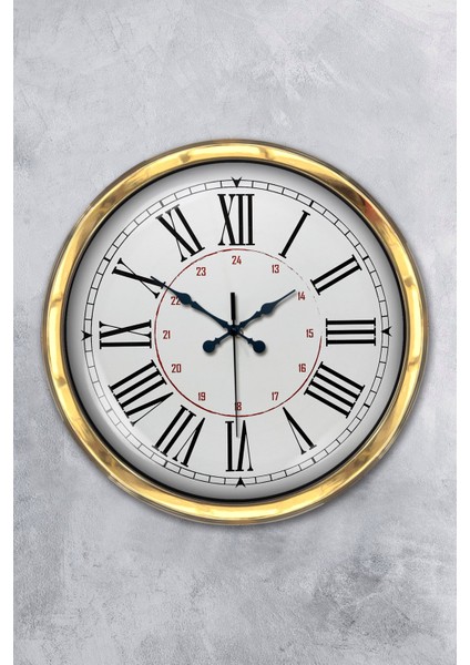 40 cm Gold Metal Roma Klasik Duvar Saati