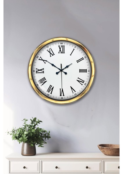 40 cm Gold Metal Romen Sayılı Duvar Saati fiyatları