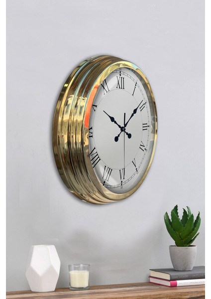 40 cm Gold Metal Retro Duvar Saati