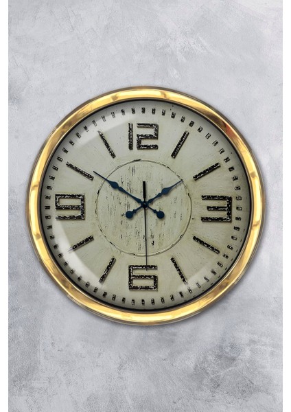 40 cm Gold Metal Retro Duvar Saati