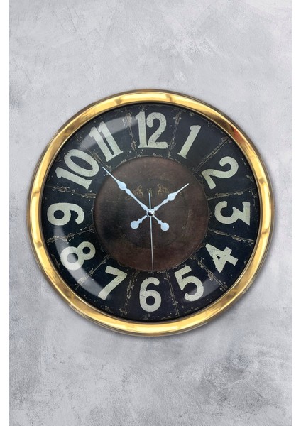 40 cm Gold Metal Retro Duvar Saati