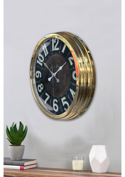 40 cm Gold Metal Retro Duvar Saati modelleri