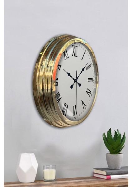 40 cm Gold Metal Romen Sayılı Duvar Saati fırsatları