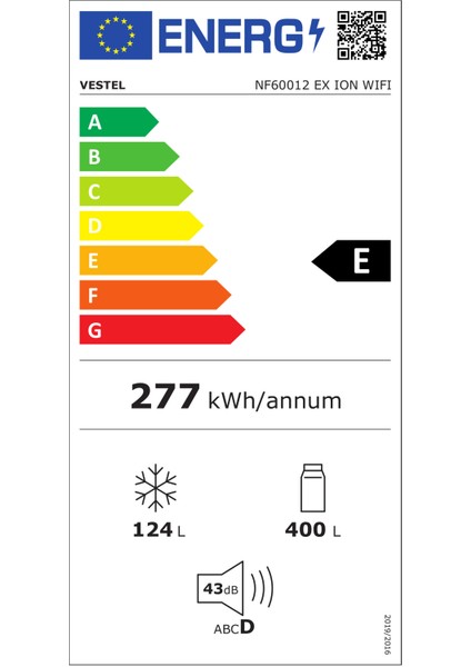 NF60012 Ex Ion Wıfı No-Frost Buzdolabı