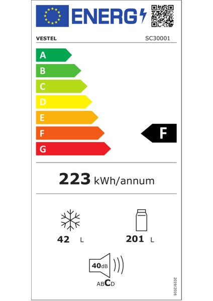 SC30001 243 Litre Statik Buzdolabı