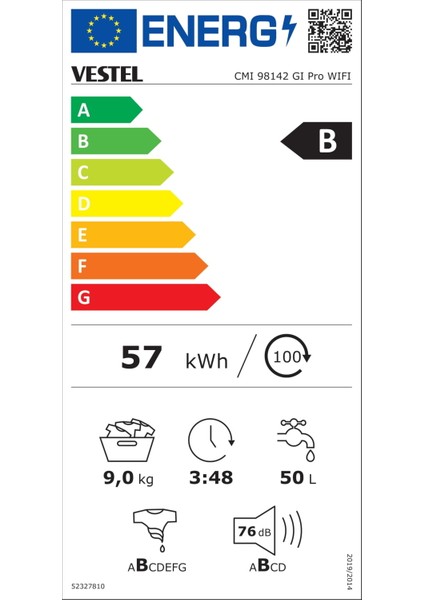 CMI 98142 GI Pro WIFI 9 Kg 1400 Devir Çamaşır Makinesi