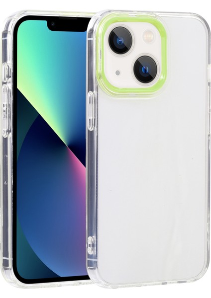 Macaron Lens Çerçeve Tpu Kılıf iphone 13 Mini Yeşil