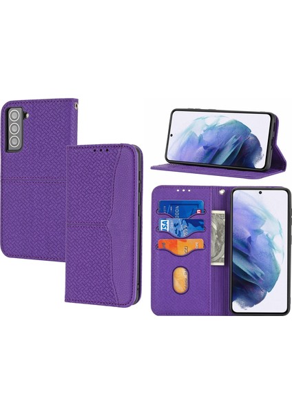 Dokuma Doku Telefon Pu Kılıf Samag Galaxy S22 5g Mor Için fiyatları