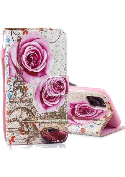 Deri Telefon Kılıfı Için iphone 13 Mini Gül Kulesi modelleri