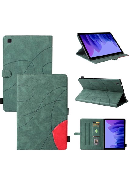 Samsung Galaxy Tab A7 10.4 (2020) T505 / T500 Için Deri Kılıf Yeşil