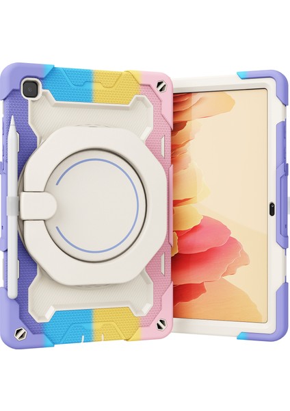 Kontrast Renkli Kılıf Samsung Galaxy Tab A7 10.4 T505 Renkli Pembe