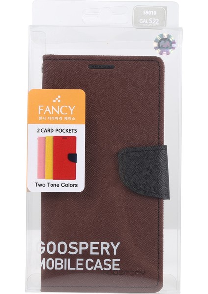 Deri Telefon Kılıfı Samsung Galaxy S22 5g Brown Için fırsatları