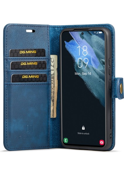 Çılgın At Doku Pu Kılıf Samsung Galaxy S22 5g Mavi Için fırsatları