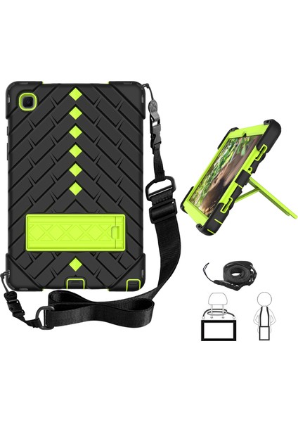 Samsung Galaxy Tab A7 10.4 Için Rhombus Robot Kılıfı (2020) Siyah + Sarı Yeşil fiyatları