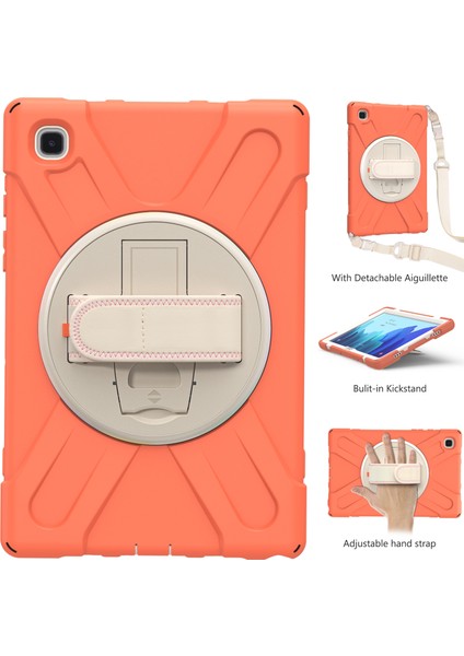 Samsung Galaxy Tab A7 (2020) T500 Silikon + Pc Kılıfı Mercan Turuncu fiyatları