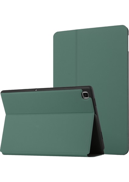 Samsung Galaxy Tab A7 10.4 T500 Için Çift Katlanır Kılıf Koyu Yeşil
