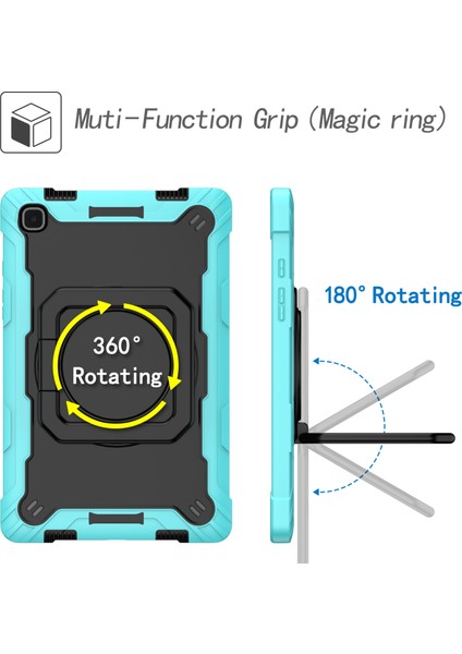 Samsung Galaxy Tab A7 10.4 (2020) T500 / T505 Pc Kılıfı Nane Yeşil + Siyah modelleri