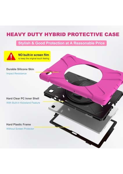 Samsung Galaxy Tab A7 10.4 2020 T500 / T505 Kılıfı Kırmızı Gül fırsatları