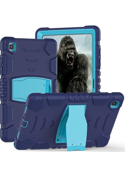 Samsung Galaxy Tab A7 T500 Pc + Silikon Kılıf Navyblue + Mavi