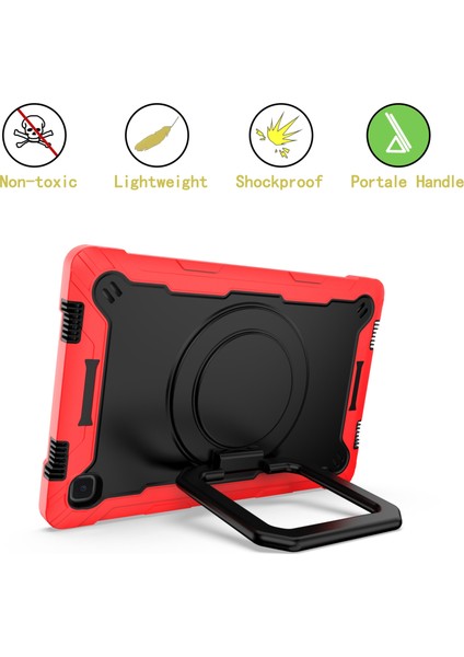 Samsung Galaxy Tab A7 10.4 (2020) T500 / T505 Pc Kılıfı Kırmızı + Siyah fırsatları